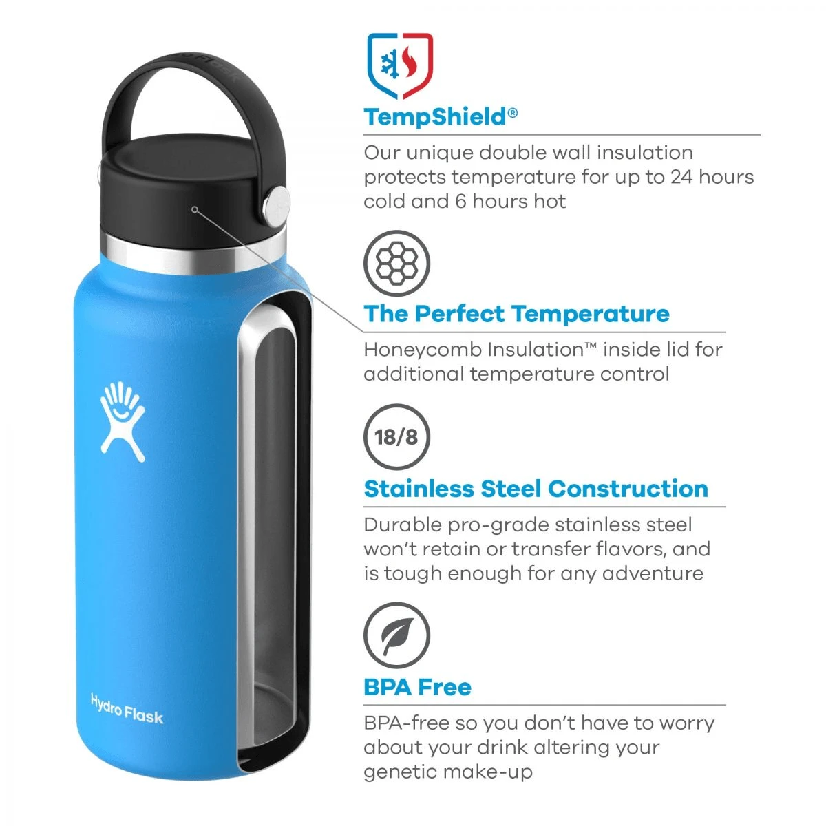 Hydro Flask 40 Oz Wide Mouth Water Bottle 4 Hydro Flask 40 Oz Wide Mouth Water Bottle - Image 2