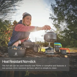 Woods Nootka Anodized 5-Piece Camping Cook Set -Outdoor Sports Shop 1604593 1200 auto