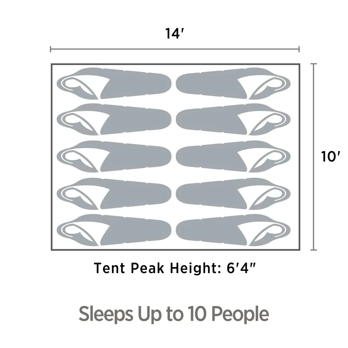 Outbound QuickCamp 3-Season Instant Camping Cabin Tent W/ Rain Fly & Carry Bag 8 Outbound QuickCamp 3-Season Instant Camping Cabin Tent W/ Rain Fly & Carry Bag - Image 6