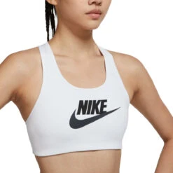 Nike Dri-fit Swoosh Medium-support Graphic Sports Bra - Women's