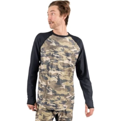 BlackStrap Skyliner All-season Base Layer Crewneck Top - Men's -Outdoor Sports Shop BlackStrap Skyliner Crew Baselayer Top Men s SPLATCAMOLIVE