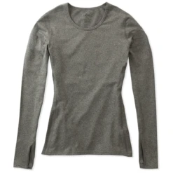 Hot Chillys Micro-Elite Chamois Crewneck Baselayer Shirt - Women's -Outdoor Sports Shop HOTCHI W MICRO ELITE CHAMOIS CRW TOP Granite