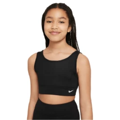 Nike Dri-FIT Swoosh Luxe Sports Bra - Girls' 9 Nike Dri-FIT Swoosh Luxe Sports Bra - Girls' -Outdoor Sports Shop Nike Dri FIT Swoosh Luxe Sports Bra Girls Black