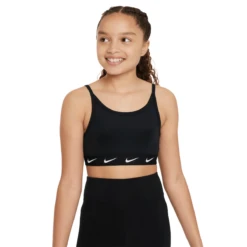 Nike Dri-fit One Sports Bra - Girls' -Outdoor Sports Shop Nike Dri fit One Sports Bra Girls Black White