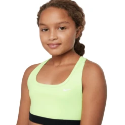 Nike Pro Sports Bra - Girls' -Outdoor Sports Shop Nike Pro Sports Bra Girls Ghost Green White