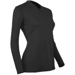 Polar Max Nice V-neck Long Sleeve - Women's -Outdoor Sports Shop Polar Max Nice V neck Long Sleeve Women s Black
