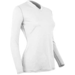 Polar Max Nice V-neck Long Sleeve - Women's -Outdoor Sports Shop Polar Max Nice V neck Long Sleeve Women s White