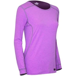 Polarmax Micro H1 Crew Shirt - Women's -Outdoor Sports Shop Polarmax Micro H1 Crew Shirt Women s Purple Heather