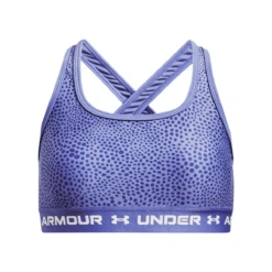 Under Armour Crossback Printed Sports Bra - Girls' -Outdoor Sports Shop Under Armour Crossback Printed Sports Bra Girls Baja Blue