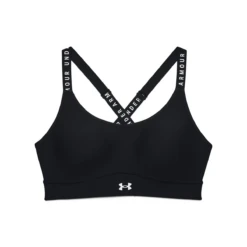 Under Armour Infinity Mid Covered Sports Bra - Women's -Outdoor Sports Shop Under Armour Infinity Mid Covered Sports Bra Women s Black Black White