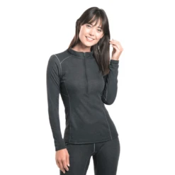 Kuhl Akkomplice Zip Neck - Women's -Outdoor Sports Shop W S AKKOMPLICE ZIP NECK Carbon