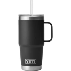YETI Rambler 25oz Mug With Straw Lid -Outdoor Sports Shop YETI Rambler 25oz Mug With Straw Lid Black